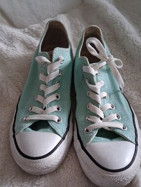 Converse Mint Green Low-Top Canvas Sneakers